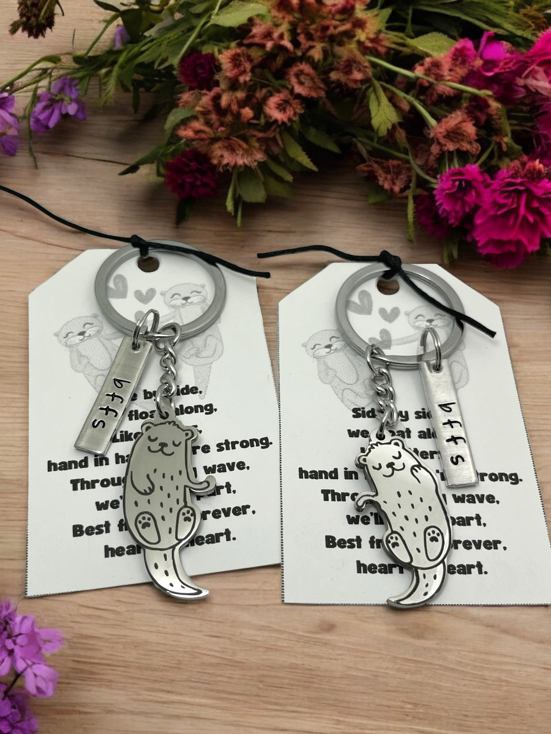 Tag Words For Keychains Personalized Hand-Stamped Keychains | Custom Friendship & Fun Tags