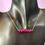 Thumbnail: pink quartz bar necklace sterling silver necklace
