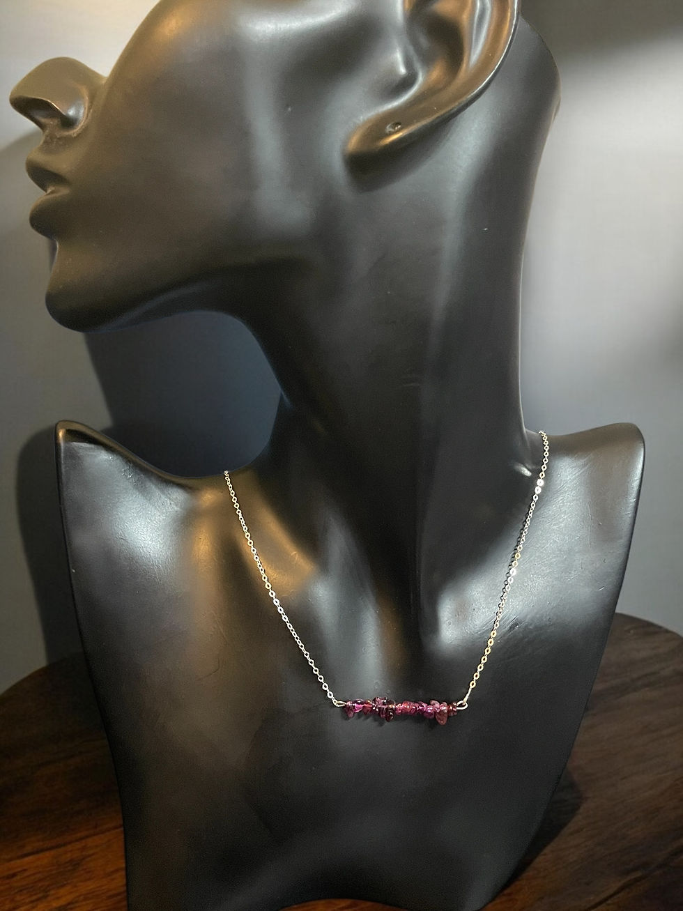 Thumbnail: Garnet Bar Necklace