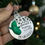 Thumbnail: pickle charm ornament for pickleball player with snowflakes and pickleball stamp funny pickleball gift