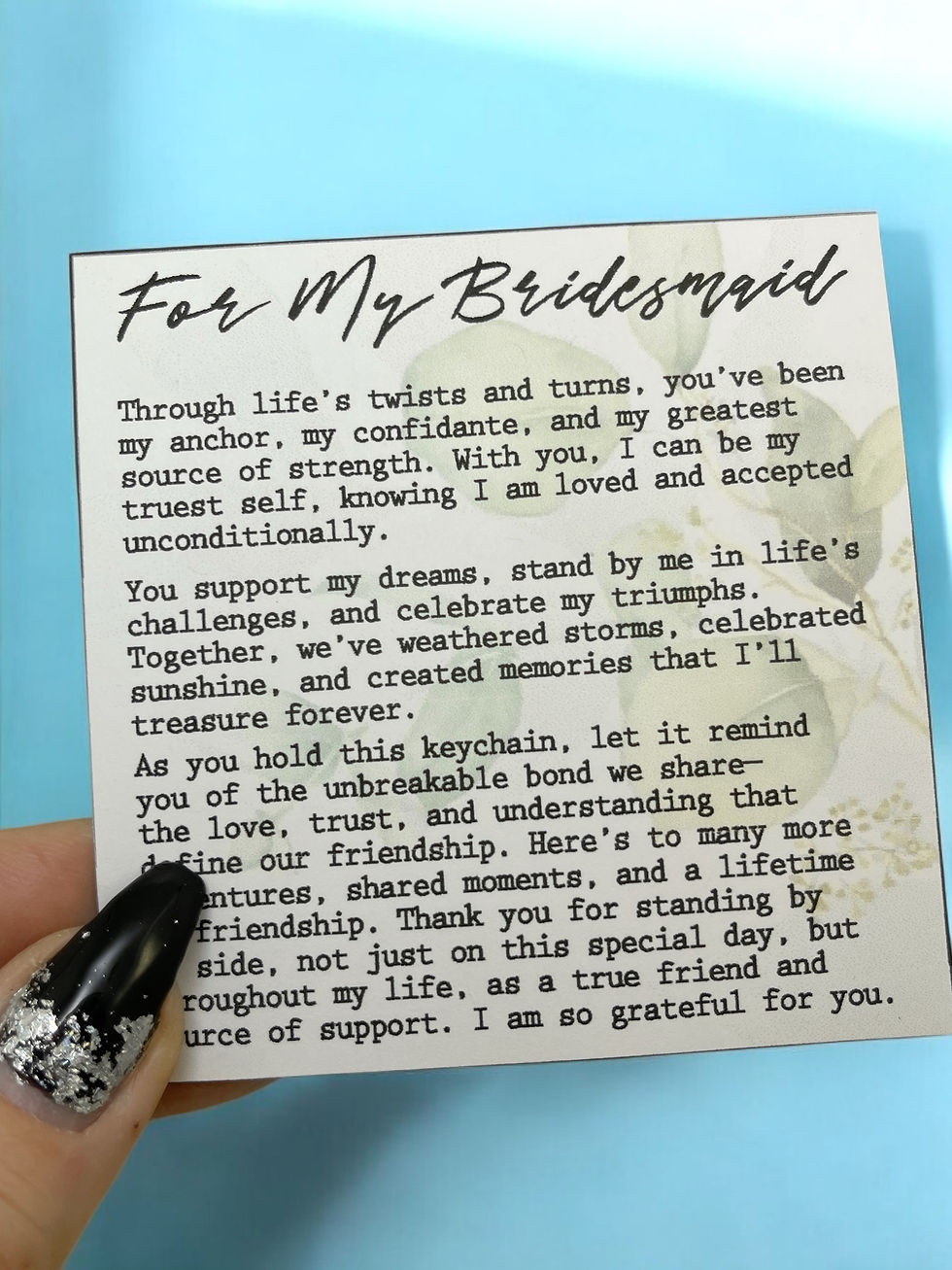 Thumbnail: bridesmaid gift keychain gift box wedding day gift for bridesmaid