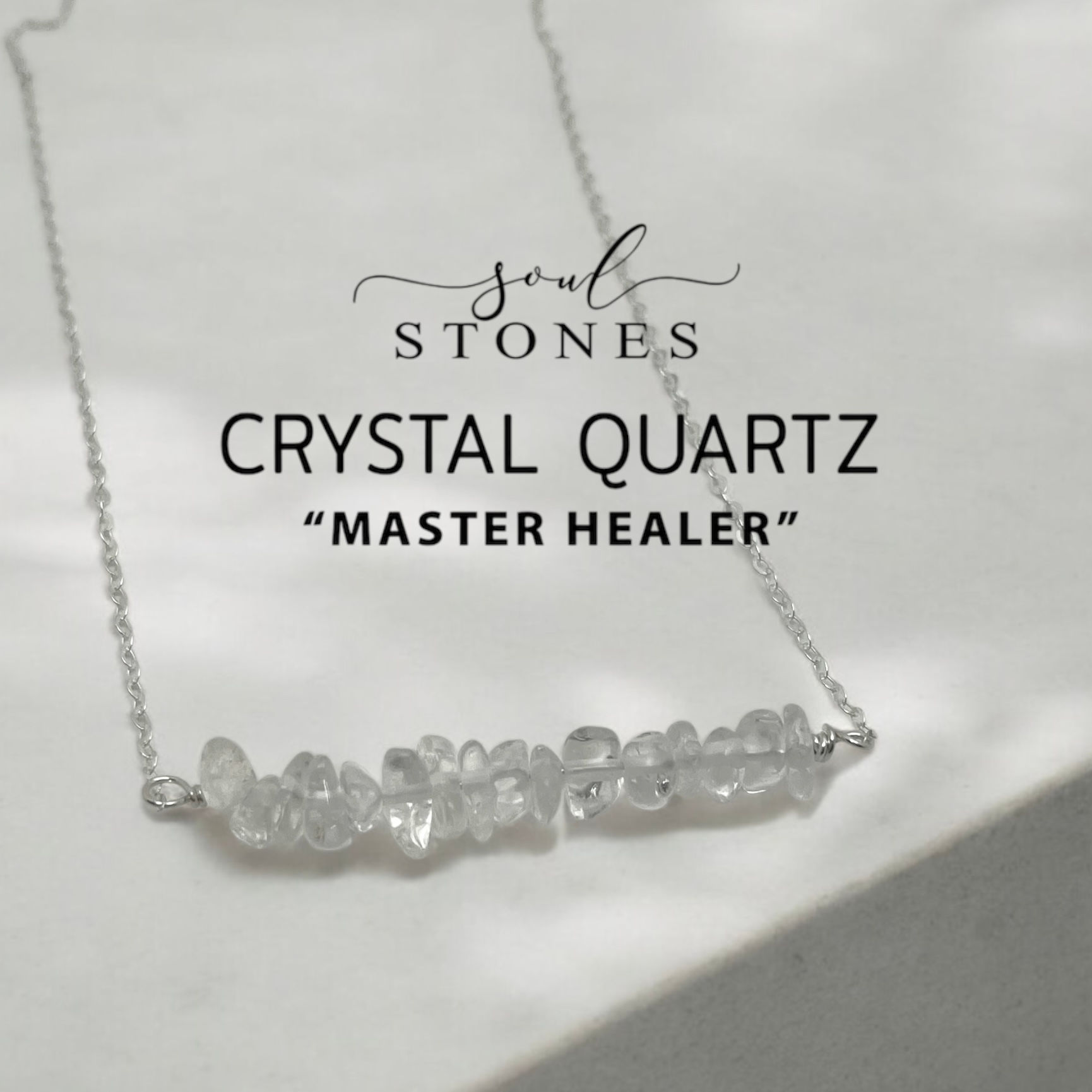 Crystal Quartz Bar Necklace
