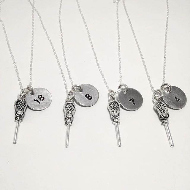 Thumbnail: Personalized Lacrosse Stick Necklace