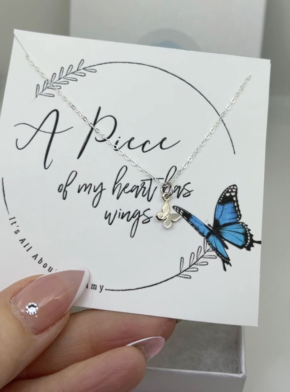 Thumbnail: Delicate Butterfly Necklace