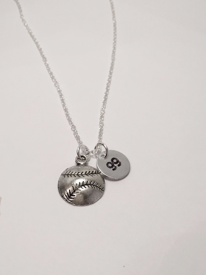 Thumbnail: Personalized Baseball Mom Necklace