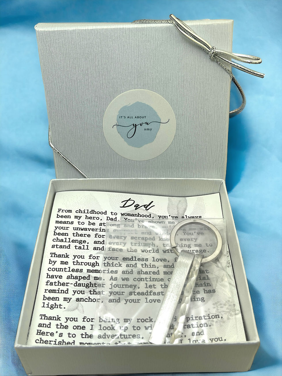 Thumbnail: Father Daughter gift for dad keychain