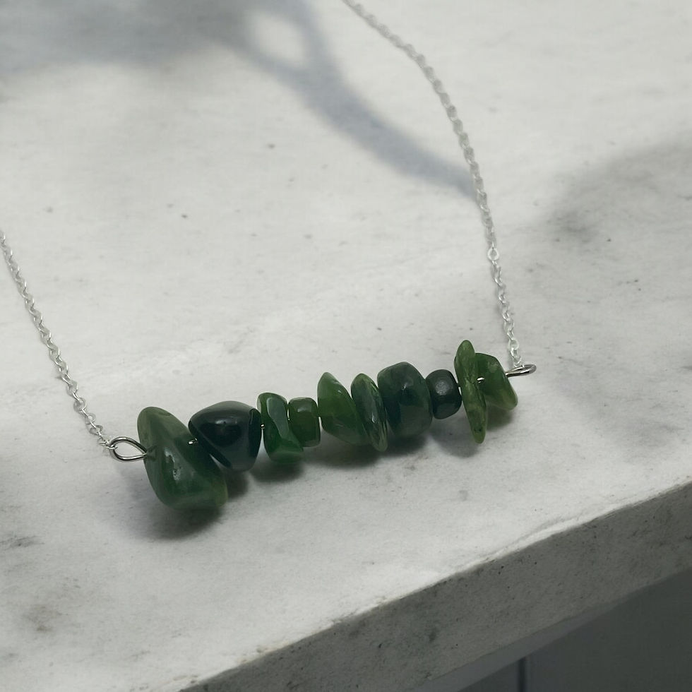 Thumbnail: Canadian Jade Bar Necklace