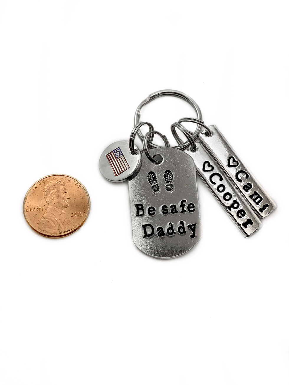 Thumbnail: Be Safe Daddy Keychain, Military Deployment Gift
