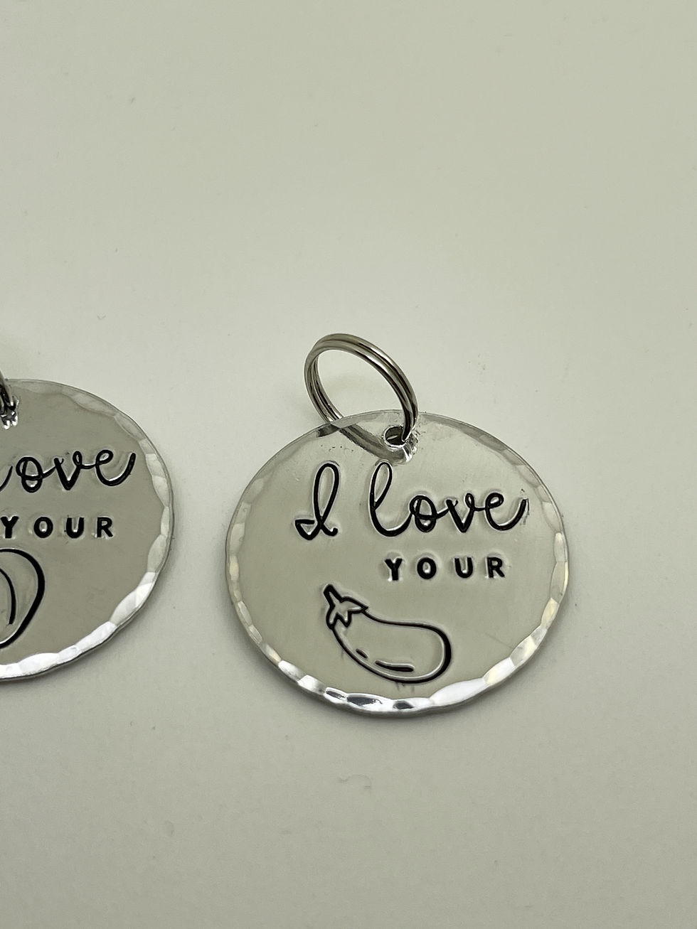 Thumbnail: Peach Eggplant Pun Keychain