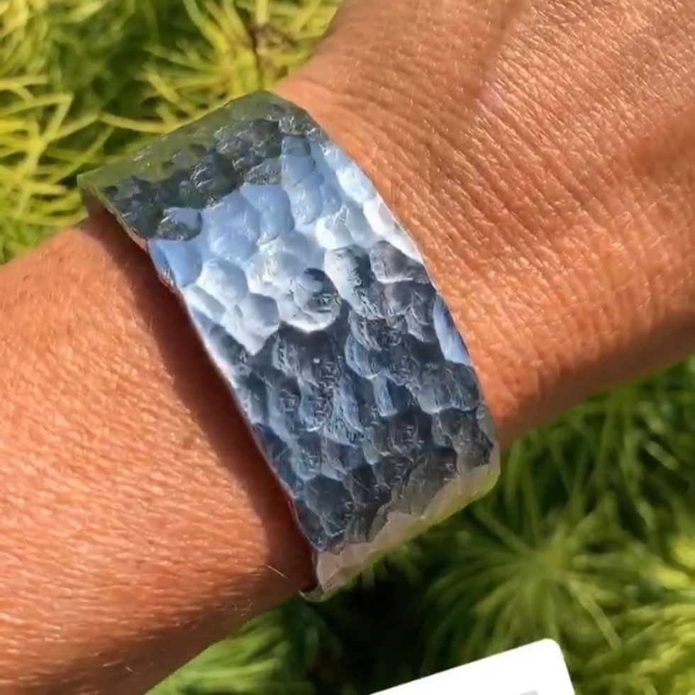 Thumbnail: Wide Silver Cuff Bracelet