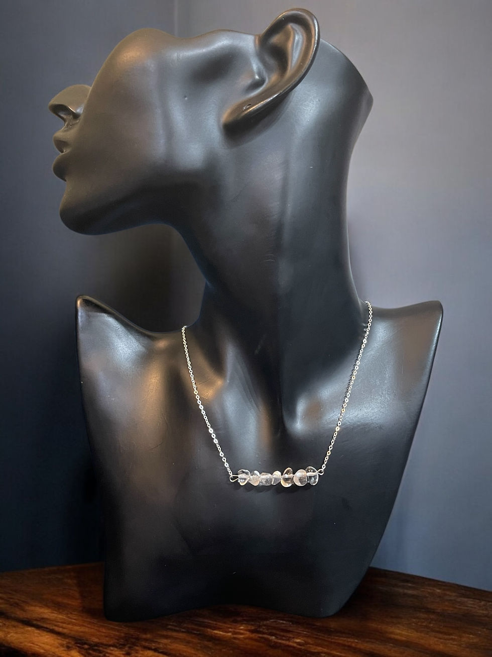 Thumbnail: Crystal Quartz Bar Necklace