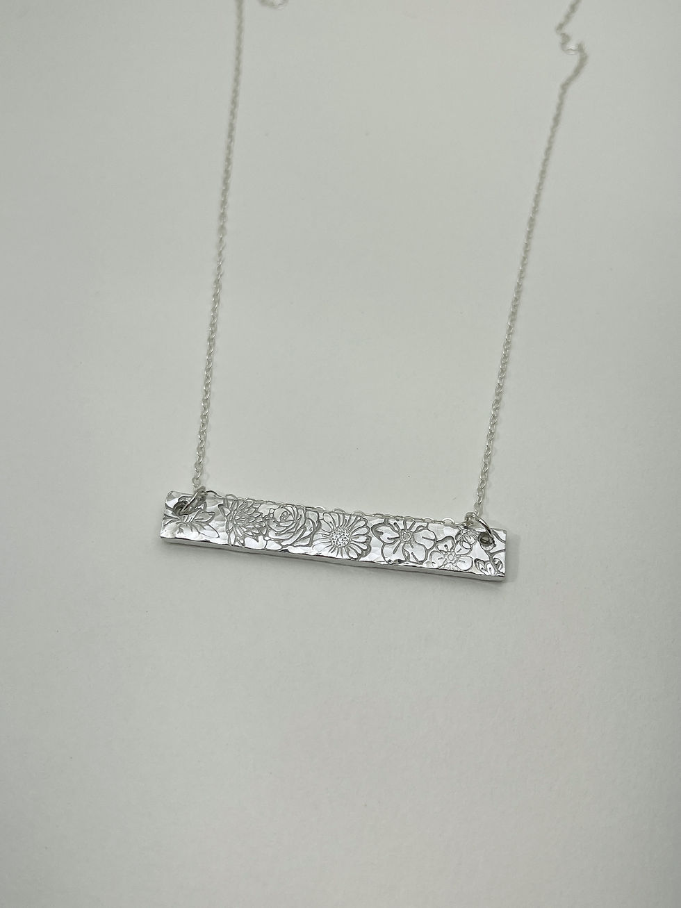 Thumbnail: Birth Flower Bar Necklace