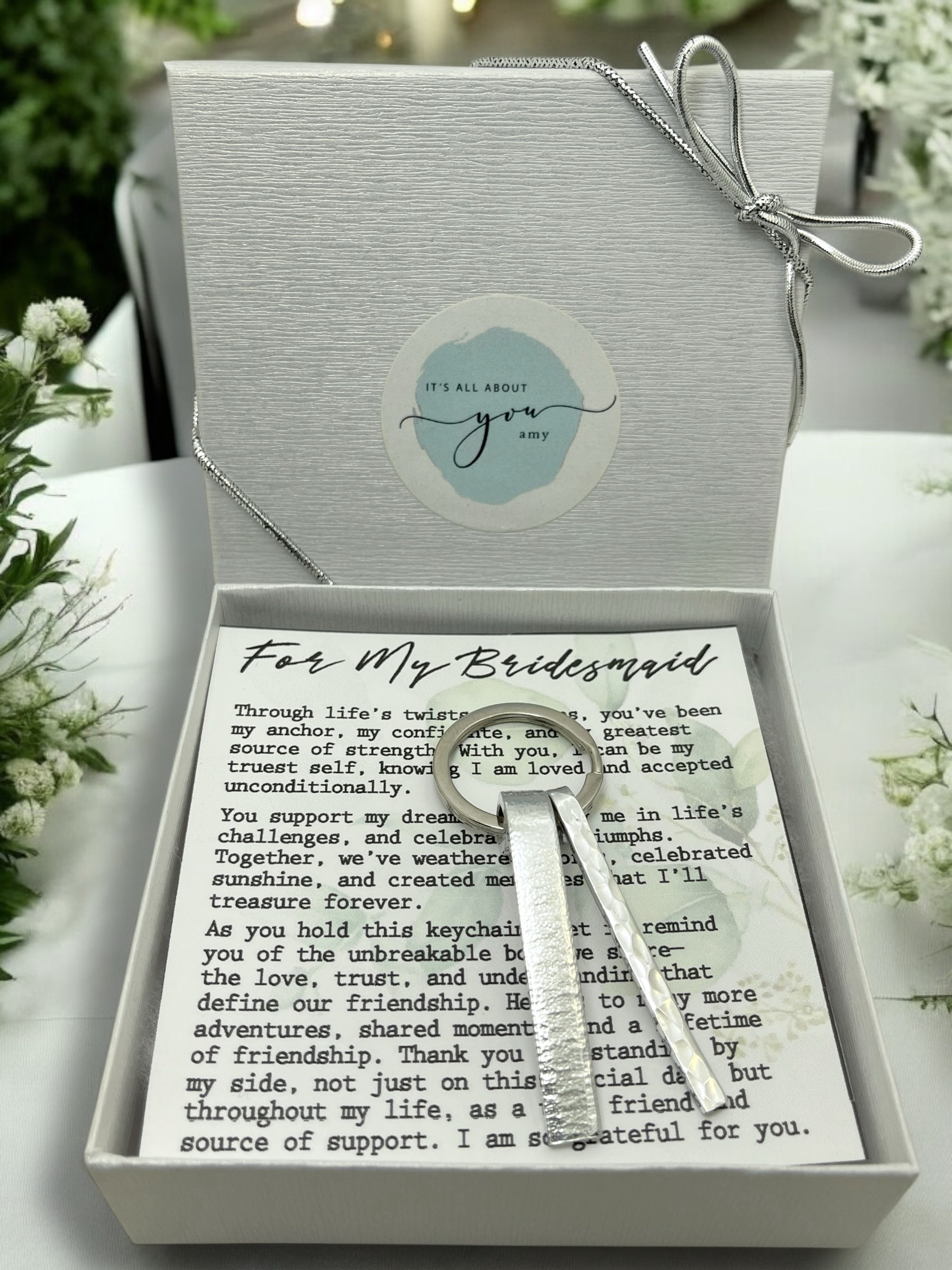 bridesmaid gift keychain gift box wedding day gift for bridesmaid