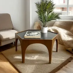 サムネイル： 六角サイドテーブル　60㎝の複製