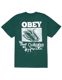 CAMISETA OBEY "CIVILIZATION TEE" GREEN FOREST