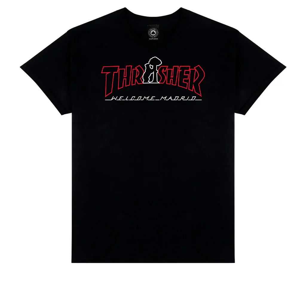 CAMISETA THRASHER X WELCOME "EL OSO Y EL MADROÑO TEE" BLACK