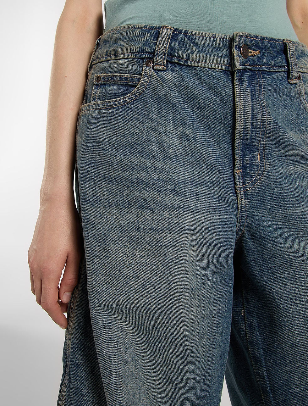 Miniatura: PANTALON CORTO DICKIES "958 13 INCH LSE SHORT JEAN" KHAKI TINTED BLUE