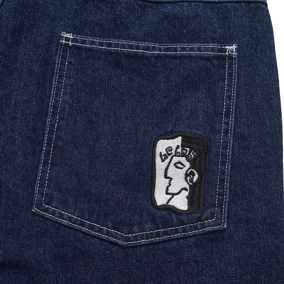 Miniatura: PANTALON CORTO HÉLAS "DIEU GREC JEANS SHORTS" WASHED NAVY