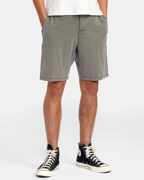 Miniatura: PANTALON CORTO RVCA  "ALL TIME COASTAL RINSED HYBRID" PIRATE BLACK