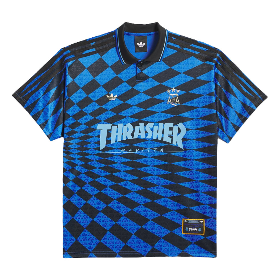 Miniatura: POLO ADIDAS X THRASHER X AFA "JERSEY" BLACK/BLUE