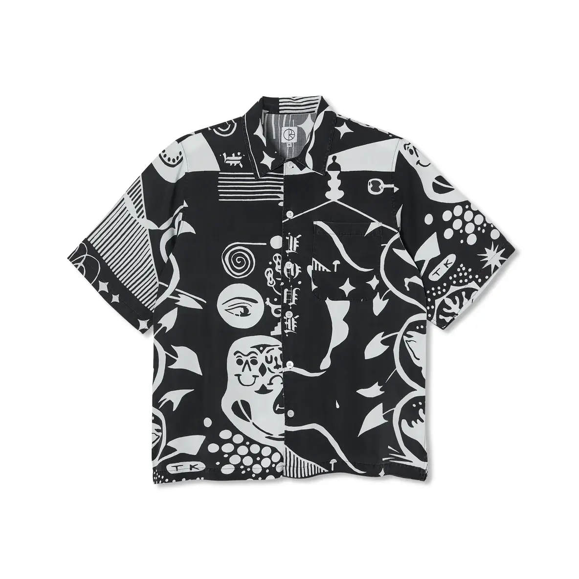CAMISA POLAR "SPIRAL" BLACK/WHITE