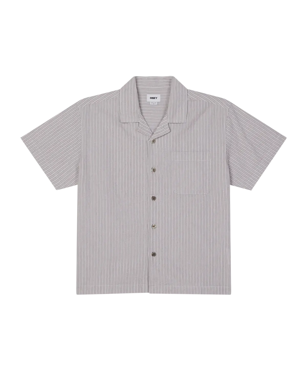 CAMISA OBEY "REDUCER WOVEN SHIRT" BROWN MULTI