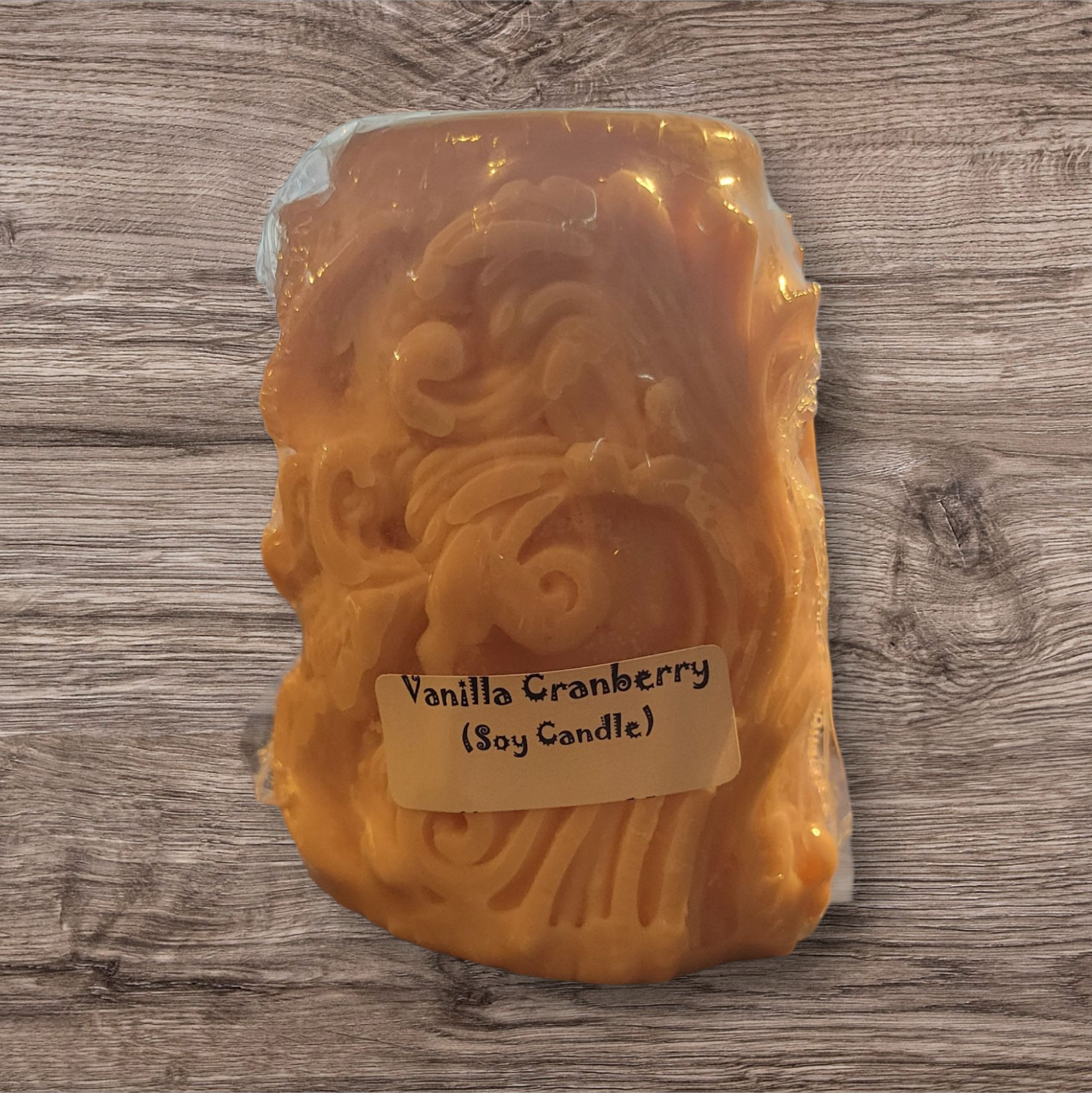 Vanilla Cranberry Floral Pillar (Soy Candle)