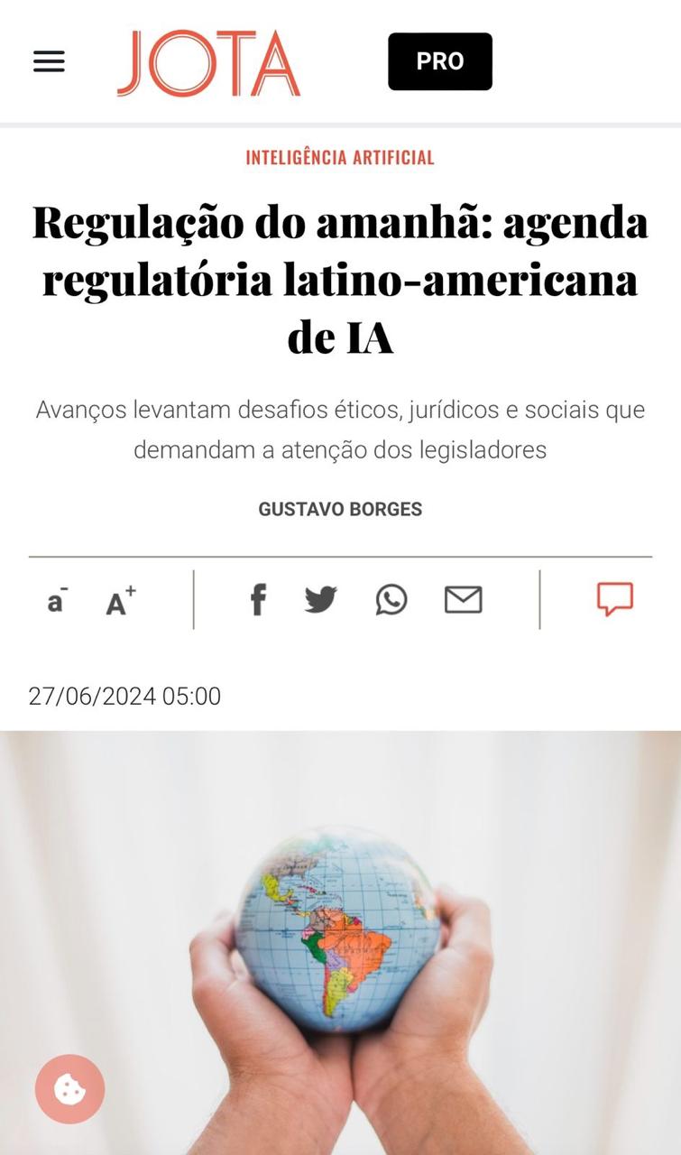 REGULATION OF TOMORROW: ARTICLE BY GUSTAVO BORGES ON JOTA.INFO