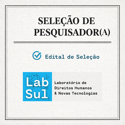 EDITAL DE SELEÇÃO DE PESQUISADOR(A)