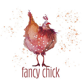 Watercolor chick art print with hand-painted detail