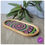 Thumbnail: mandala decorated bamboo tray in black, purple and green colors