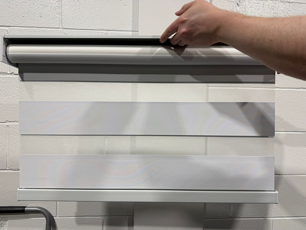 Thumbnail: Motorized Blinds with Remote, 90% Blackout Smart Electric Zebra Shades