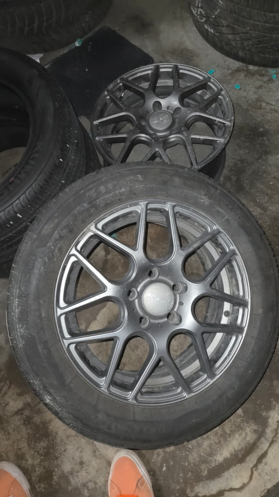 Thumbnail: Tires and Rims 215/55R16 All Seasons Four Tires, Two Rims only