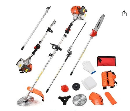 MIFAWA Gas Powered Hedge Trimmer 41.5cc Gas Weed Wacker 5 in 1