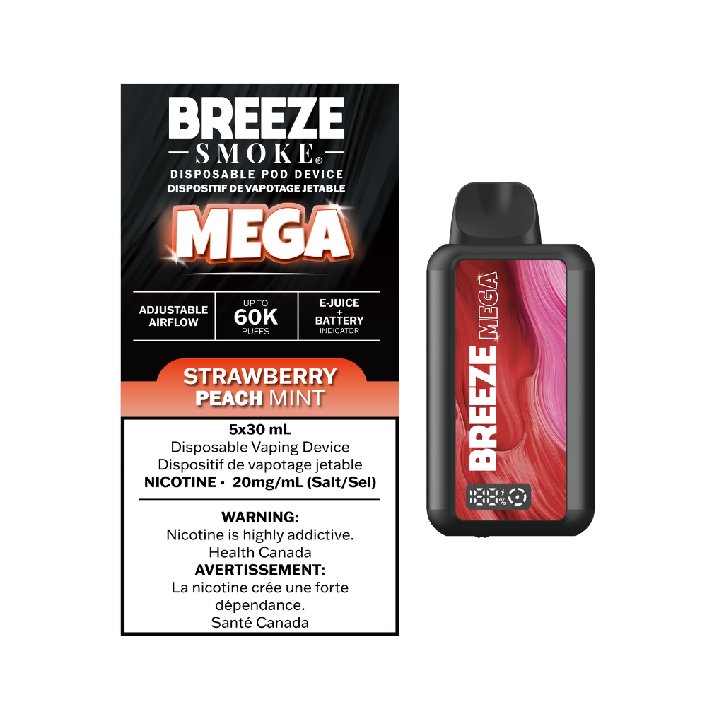 Breeze Mega 60K (Strawberry Peach Mint)