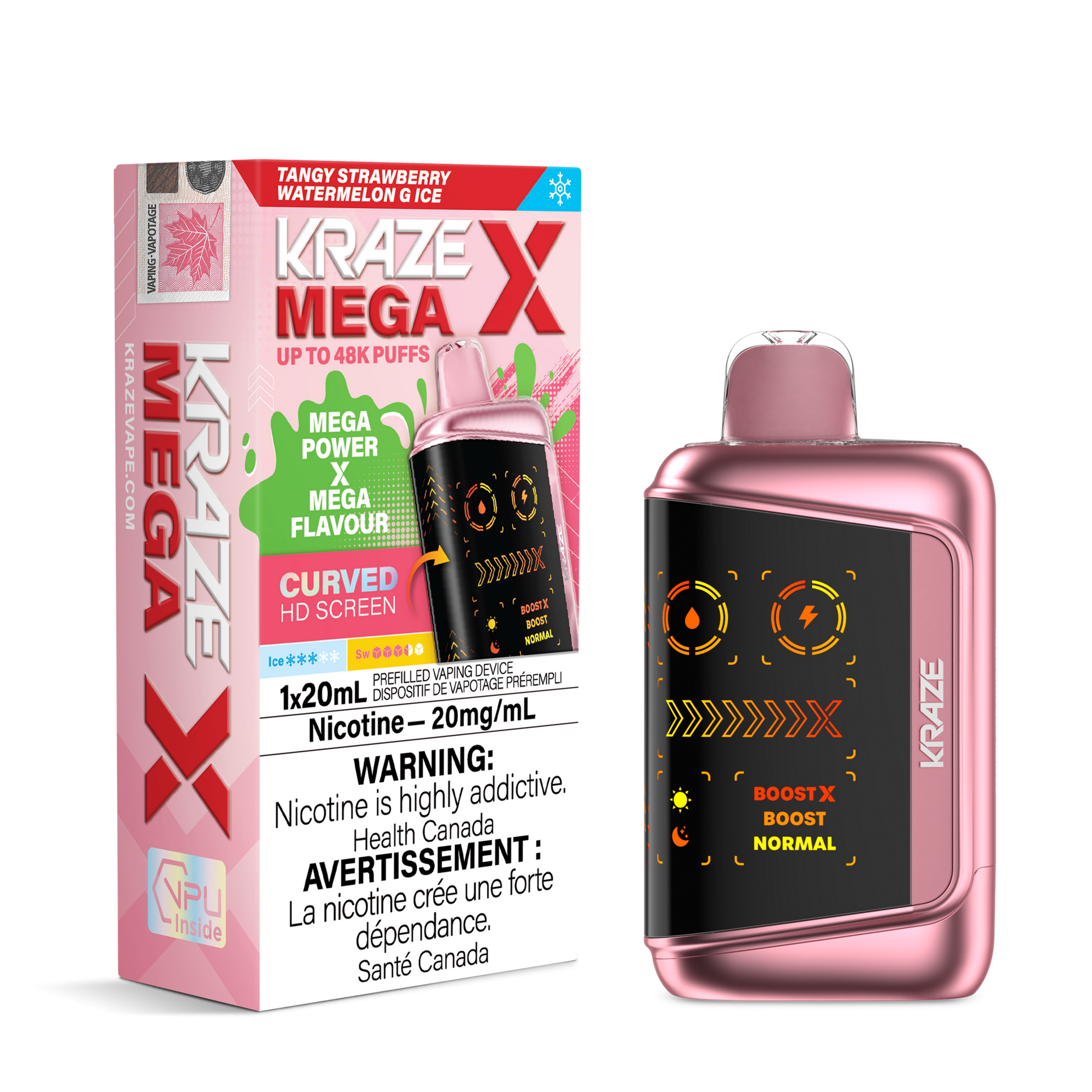 Tangy Strawberry Watermelon G Ice Kraze Mega X Disposable Vape