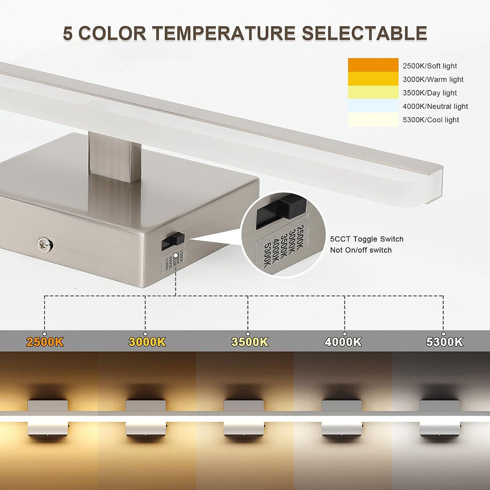 Thumbnail: LED Modern Bathroom Light Fixtures 12W Brushed Nickel Vanity Lights