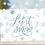 Thumbnail: Let It Snow hand lettered holiday greeting card by Chicago calligrapher Letters from Elliott with blue snowflakes on white