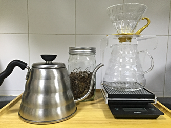 Pour over coffee using Hario V60