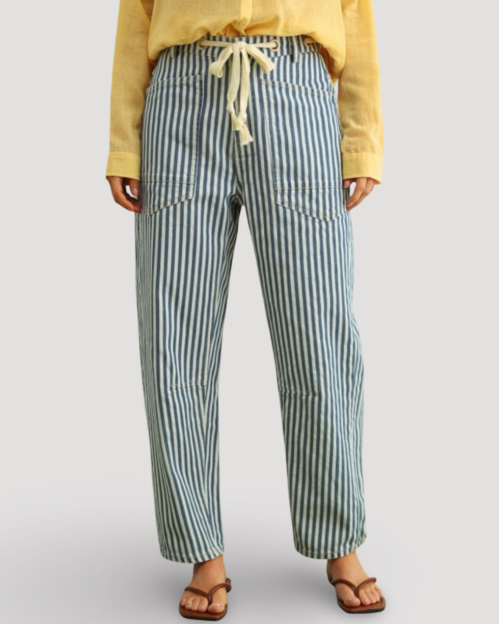 Thumbnail: Seaside Stripe barrel pants 