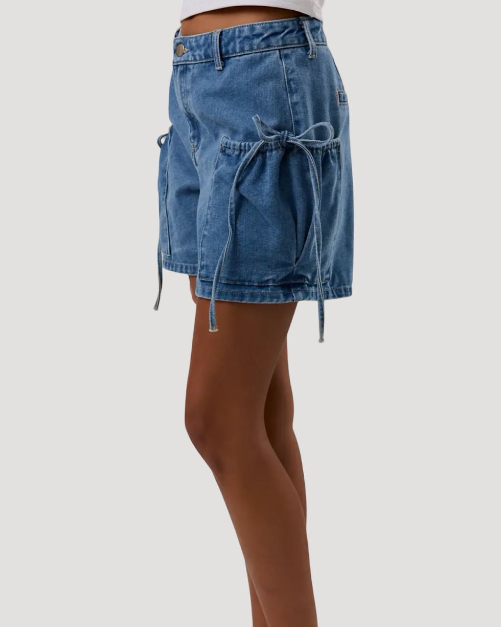 Thumbnail: Sail away low rise denim shorts