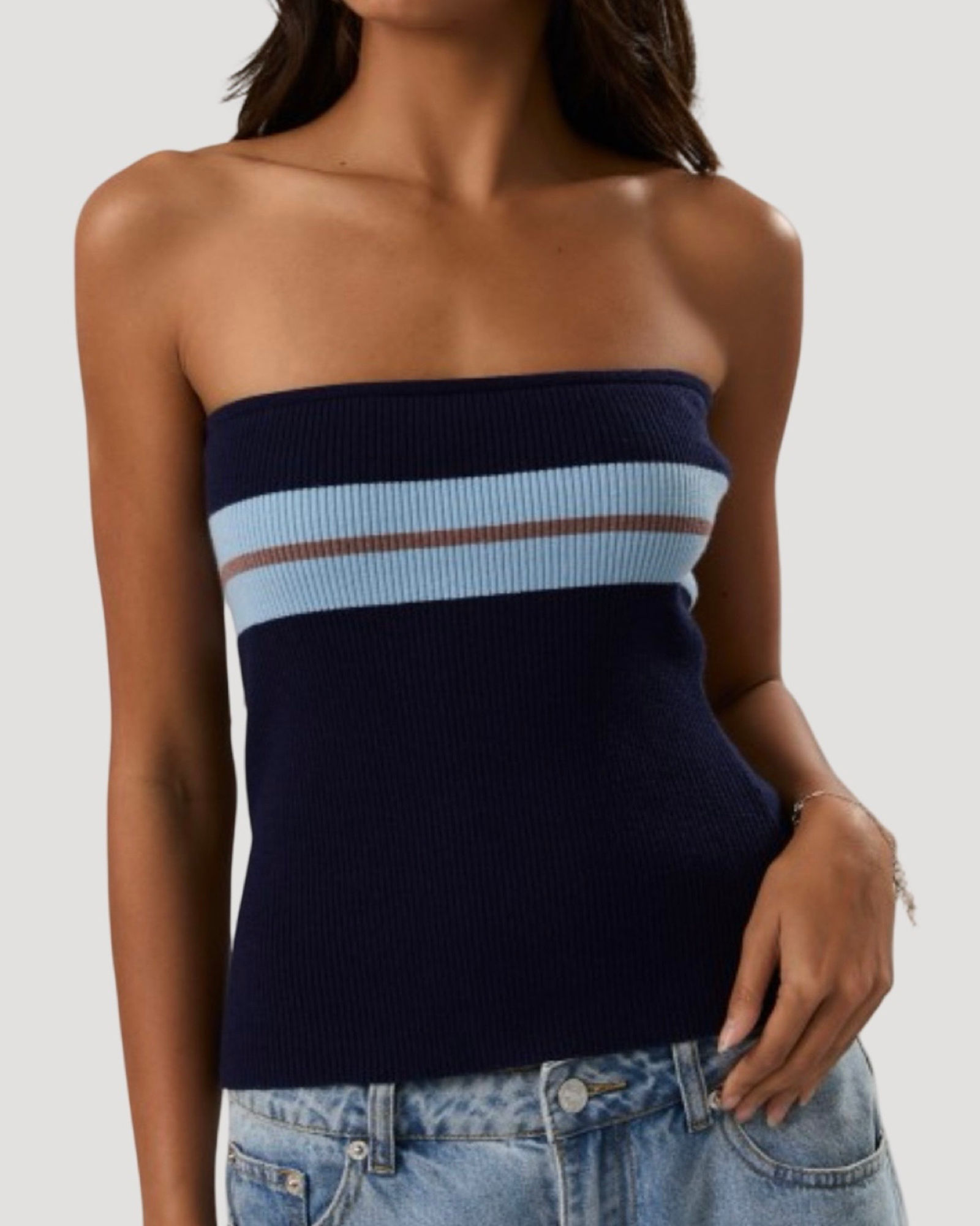 Stripe tube top