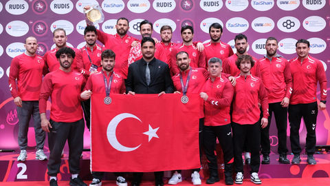 Erkekler Serbest Güreş Milli Takımı Avrupa Üçüncüsü Oldu