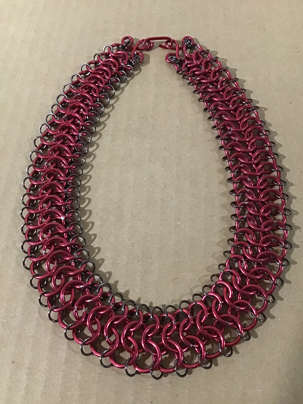 Thumbnail: Red Cobra Chainmaille Necklace