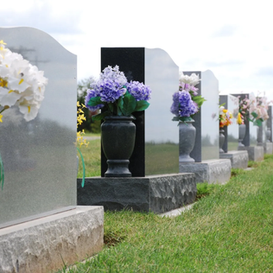 row of headstones