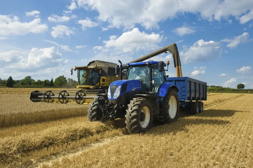 tractor in fields