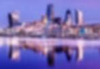Blurred cityscape background