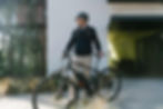 A professional man electric bicycle ebike commuting to work