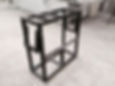 black metal wire frame