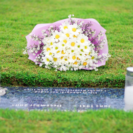 sunken headstone